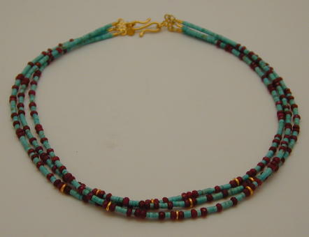 Turquoise & Ruby Collar